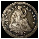 1857-O Silver Seated Liberty Half Dime  LIGHTLY C