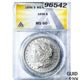 1896 Morgan Silver Dollar ANACS MS60