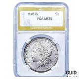 1901-S Morgan Silver Dollar PGA MS62