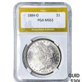 1884-O Morgan Silver Dollar PGA MS63