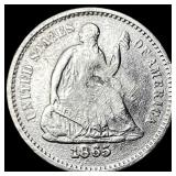 1865-S Silver Seated Liberty Half Dime HIGH  GRAD