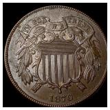 1870 Two-Cent Piece CHOICE BU