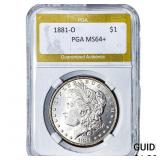 1881-O Morgan Silver Dollar PGA MS64+