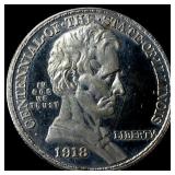 1918 Silver Illinois Half Dollar HIGH GRADE