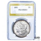 1891 Morgan Silver Dollar PGA MS65+