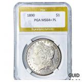 1890 Morgan Silver Dollar PGA MS64+ PL