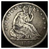 1859-O Silver Seated Liberty Half Dollar  LIGHTLY