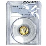 1945-S Mercury Silver Dime PCGS MS65