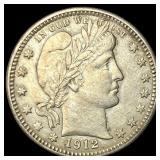 1912 Silver Barber Quarter UNCIRCULATED