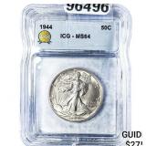 1944 Walking Liberty Half Dollar ICG MS64