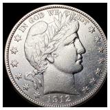 1912-D Silver Barber Half Dollar CLOSELY  UNCIRCU