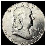1962-D Silver Franklin Half Dollar GEM BU