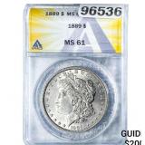 1889 Morgan Silver Dollar ANACS MS61