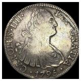 1795-Mo FM Mexico Silver 8 Reales LIGHTLY  CIRCUL