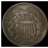 1864 Two-Cent Piece LIGHTLY CIRCULATED