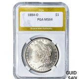 1884-O Morgan Silver Dollar PGA MS64