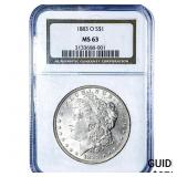 1883-O Morgan Silver Dollar NGC MS63