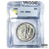 1946 Walking Liberty Half Dollar ICG MS64