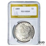 1889 Morgan Silver Dollar PGA MS64