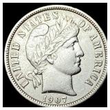 1907 Silver Barber Dime CHOICE AU