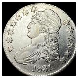 1831 Silver Capped Bust Half Dollar CHOICE AU