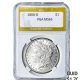 1880-O Morgan Silver Dollar PGA MS63