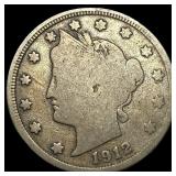1912-S Liberty Head Nickel NICELY CIRCULATED