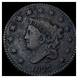1827 Coronet Head Large Cent CLOSELY  UNCIRCULATE