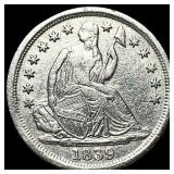 1839-O Silver Seated Liberty Half Dime NEARLY  UN