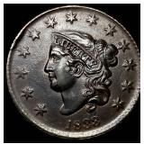 1833 Coronet Head Large Cent CHOICE AU