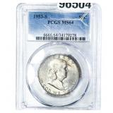 1953-S Franklin Half Dollar PCGS MS64