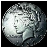 1935 Peace Silver Dollar NEARLY UNCIRCULATED