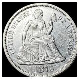 1875 Silver Seated Liberty Dime UNCIRCULATED
