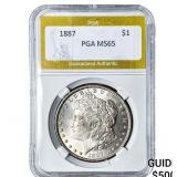 1887 Morgan Silver Dollar PGA MS65