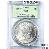1884-O Morgan Silver Dollar PCGS MS65