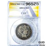 1893-O Barber Half Dollar ANACS F12
