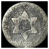 1852 Silver Three-Cent Piece NICELY  CIRCULATED
