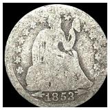 1853 Arrows Seated Liberty Half Dime NICELY  CIRC