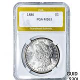 1886 Morgan Silver Dollar PGA MS63