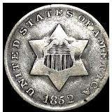 1852 Silver Three-Cent Piece LIGHTLY CIRCULATED