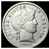 1914-D Silver Barber Dime CHOICE AU