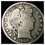 1908-D Silver Barber Half Dollar NICELY  CIRCULAT