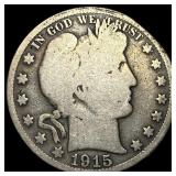1915 Silver Barber Half Dollar NICELY  CIRCULATED
