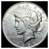 1927-S Peace Silver Dollar CHOICE AU