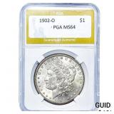 1902-O Morgan Silver Dollar PGA MS64