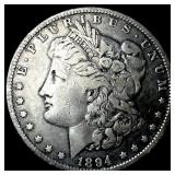 1894-O Silver Morgan Dollar NEARLY UNCIRCULATED