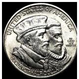 1924 Silver Huguenot Half Dollar GEM BU
