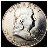 1949-D Silver Franklin Half Dollar GEM BU