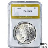 1923 Silver Peace Dollar PGA MS64