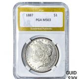 1887 Morgan Silver Dollar PGA MS63